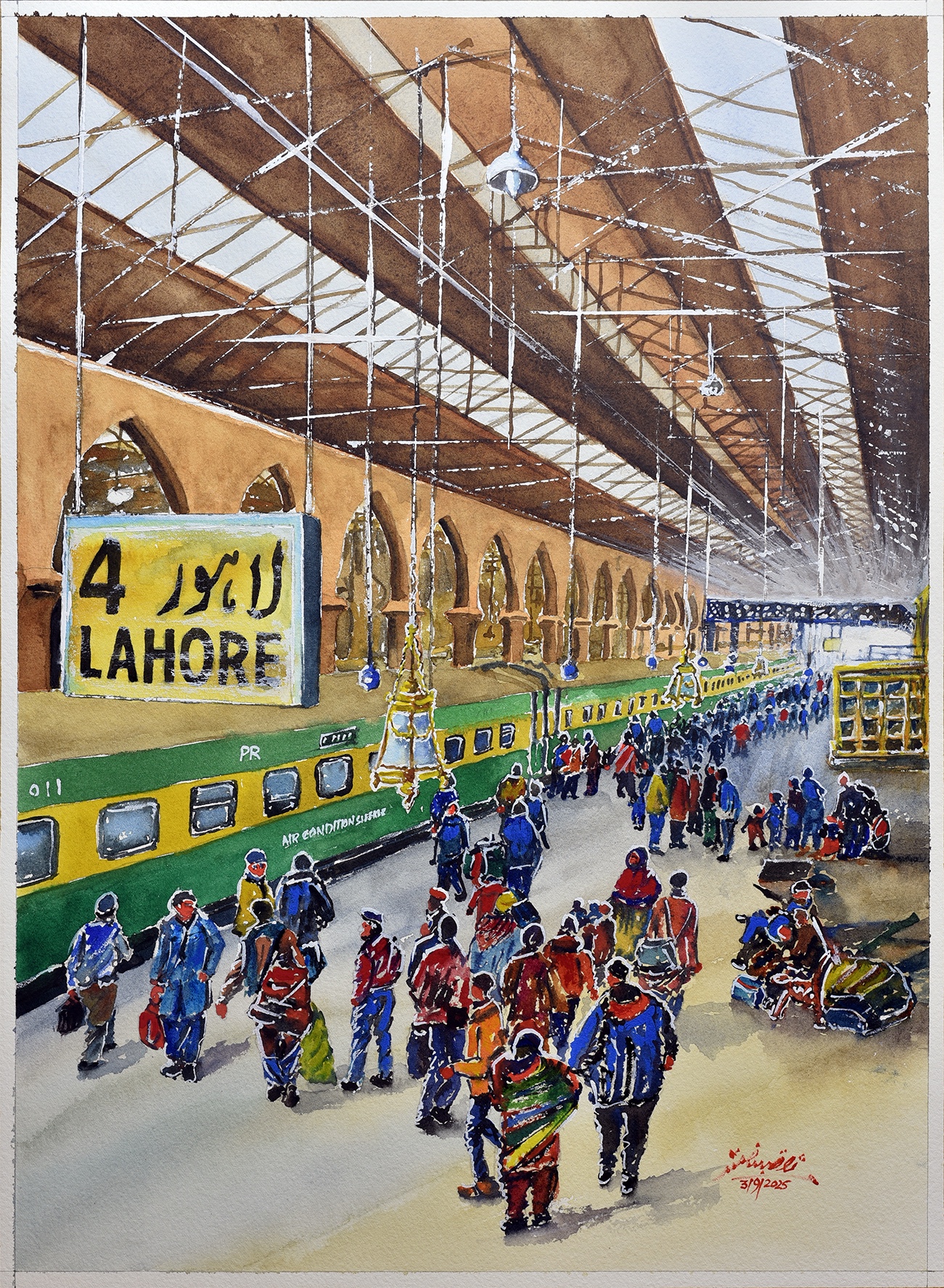 Lahore Railway Station Platform 4 by ArtSaqib