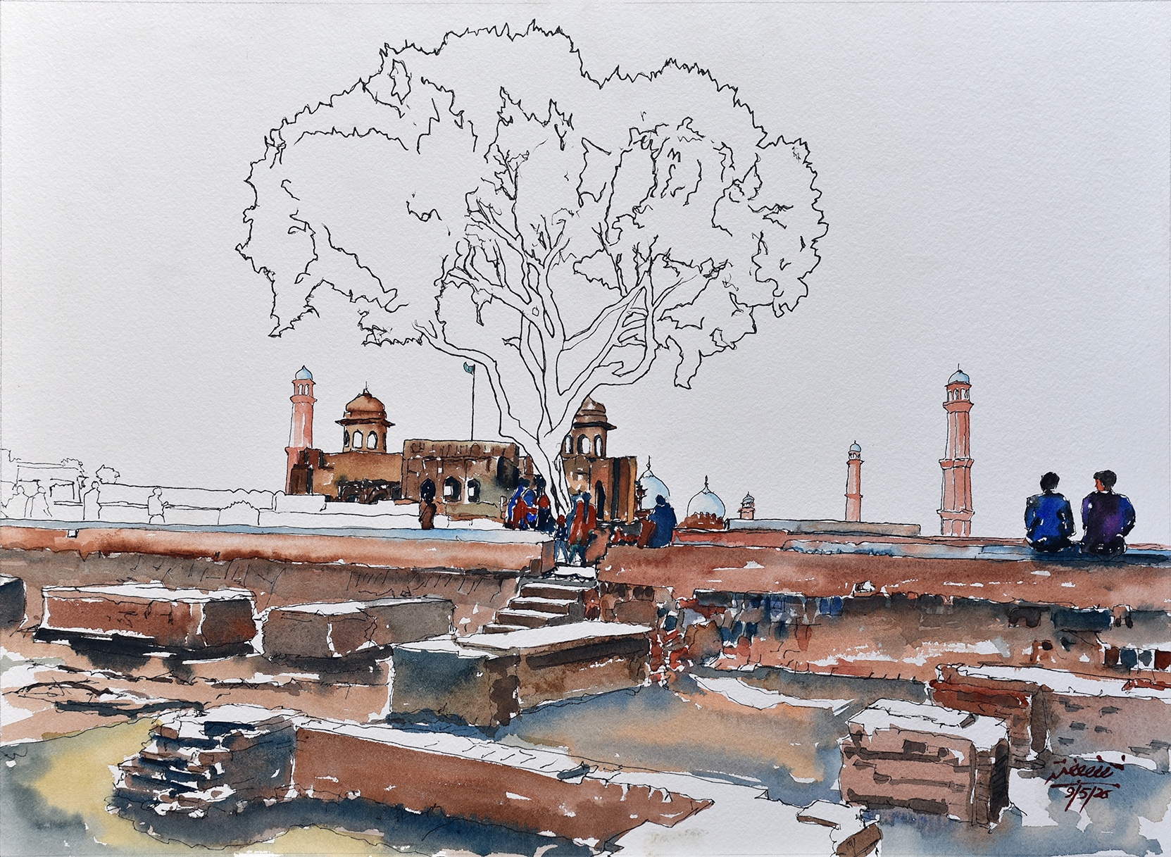 From Lahore Fort to Baadshahi Mosque by ArtSaqib