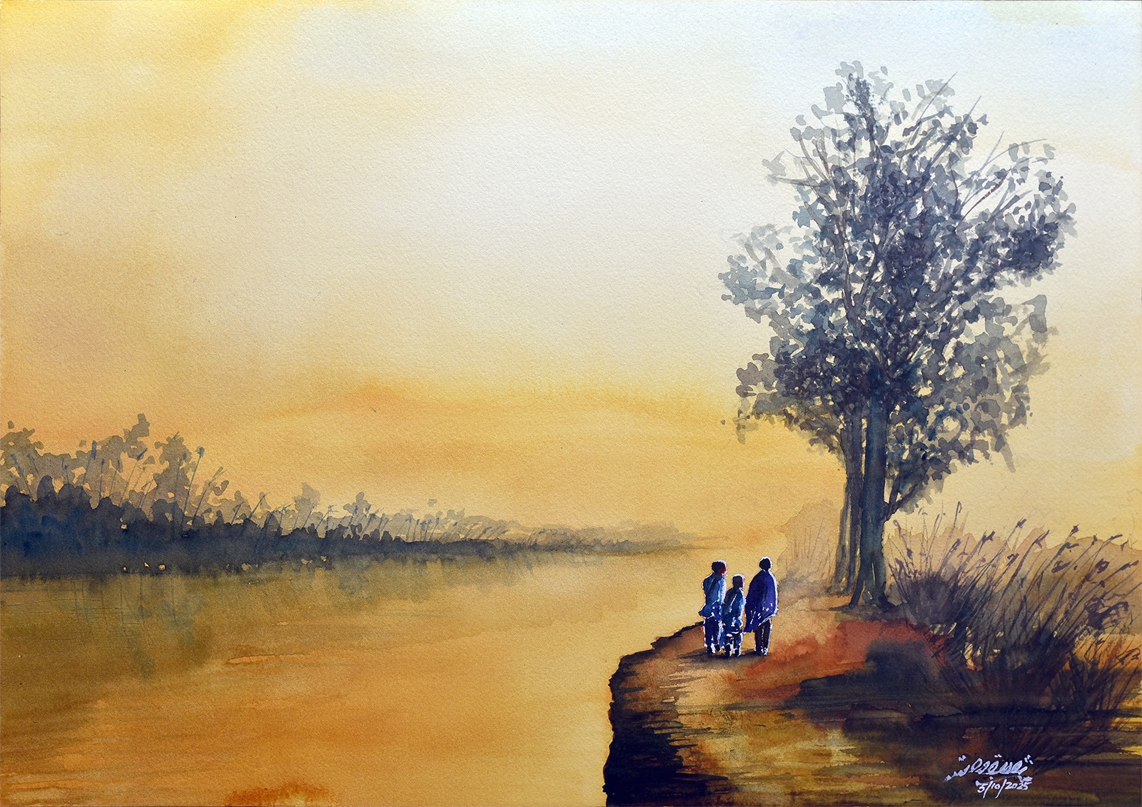 River Ravi Autumn near Lahore Pakistan by ArtSaqib