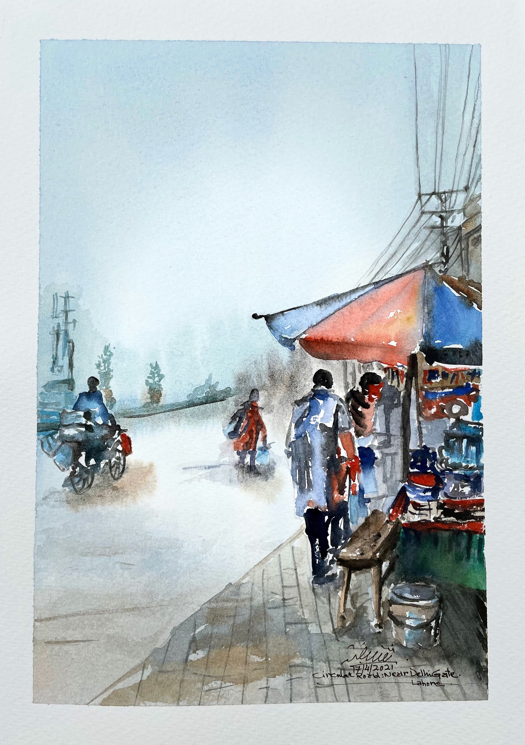 Foggy Morning on Circular Road Lahore by ArtSaqib