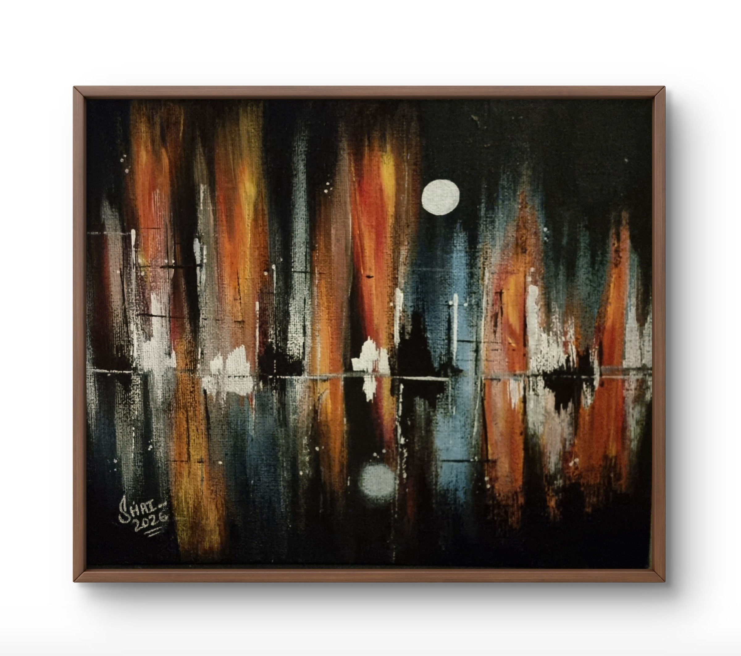 Full Moon Night with Light Reflections" by Shaira Ariz