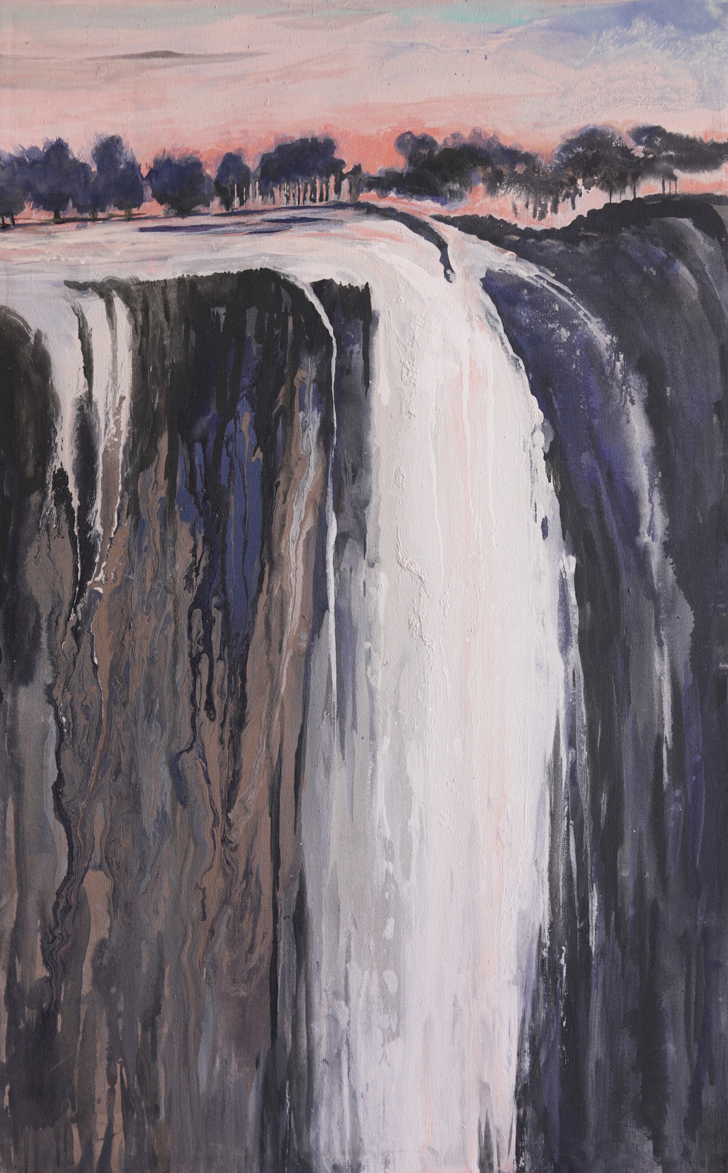 Waterfall At Sunset by Shehla Farooq