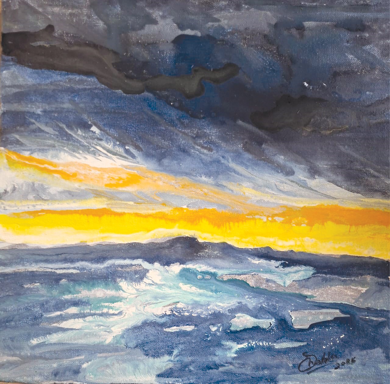 Sunset at Sea - I by Shehla Farooq