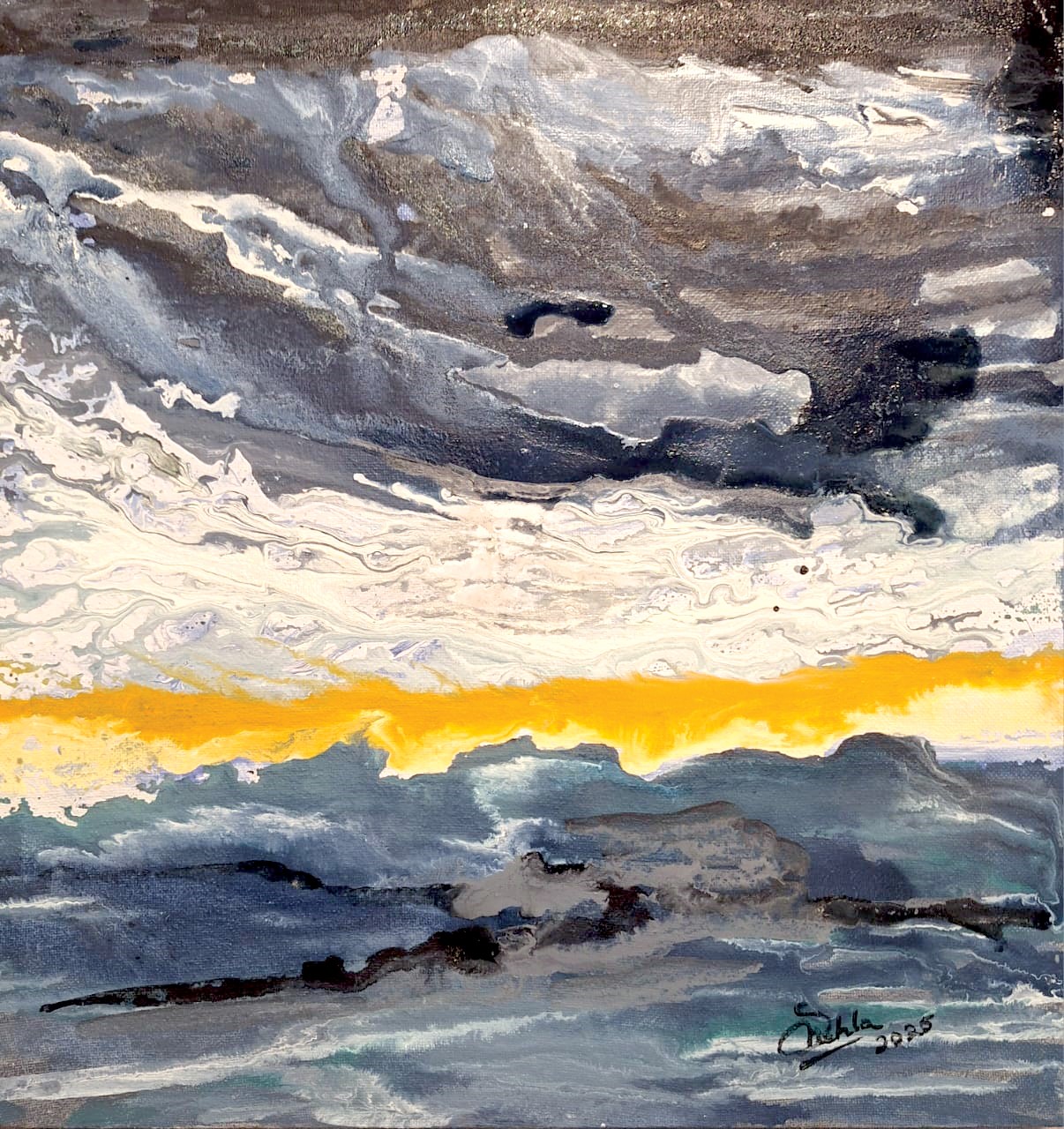 Sunset at Sea - II by Shehla Farooq