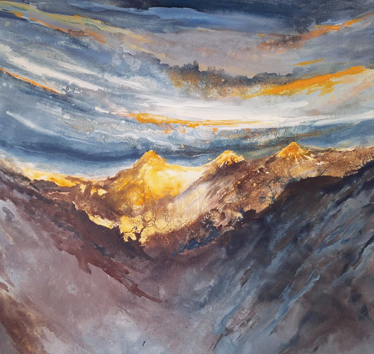 Sunset at Himmel - II by Shehla Farooq